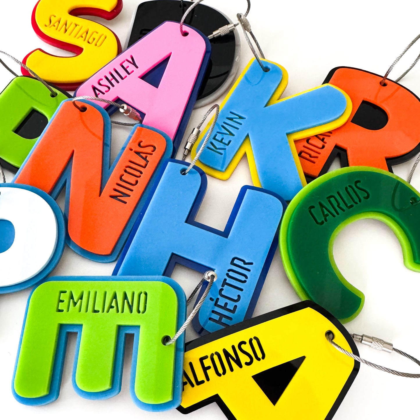 Double layer Letter Backpack Name Tag - Custom Acrylic Name Tag