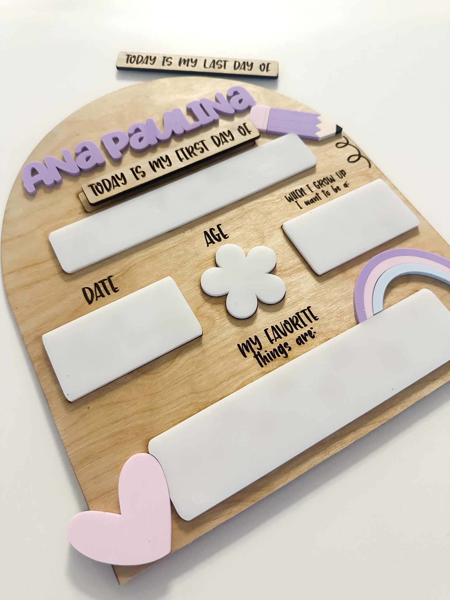 First day of school sign for back to school