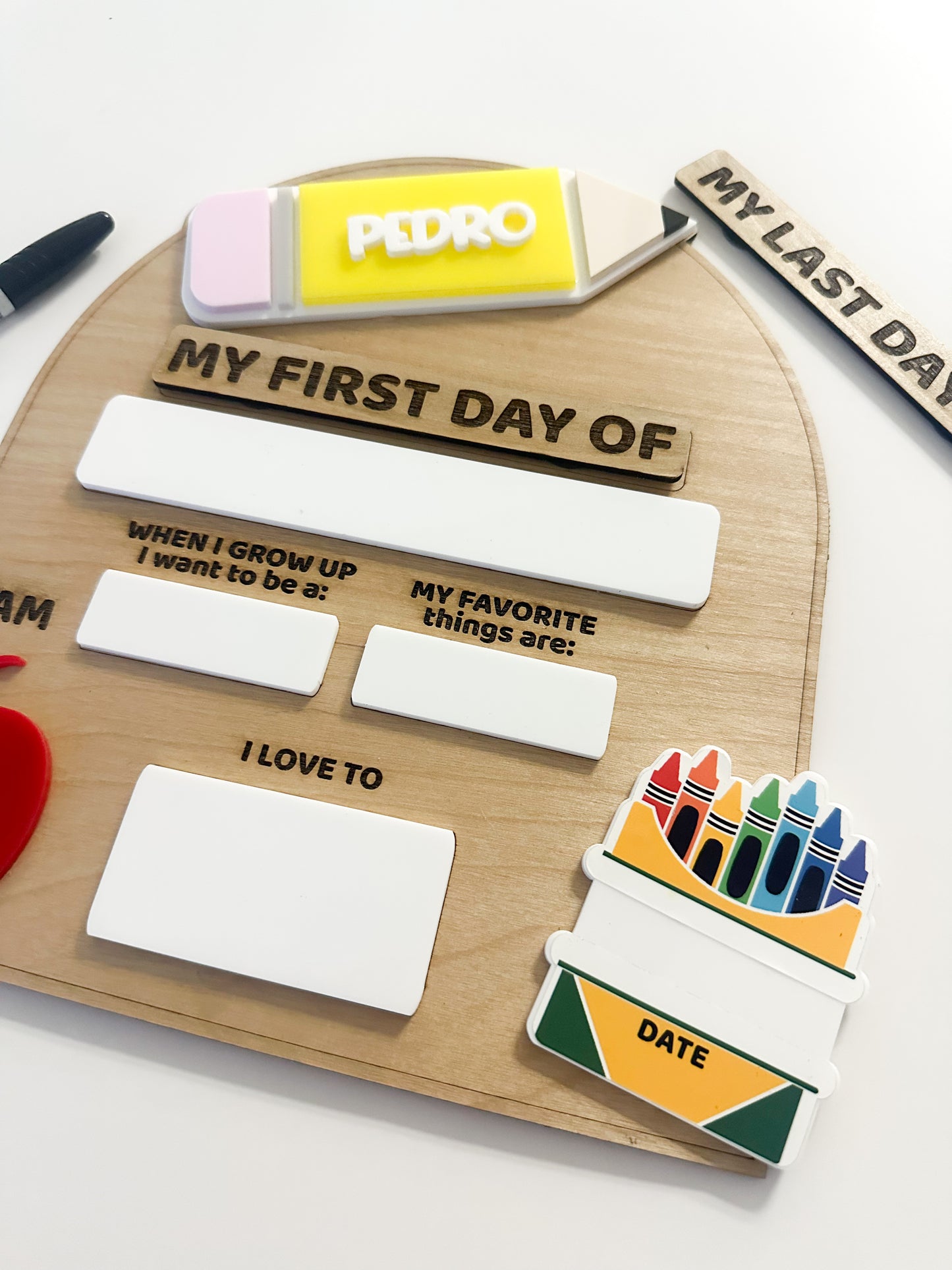 First day of school sign for back to school
