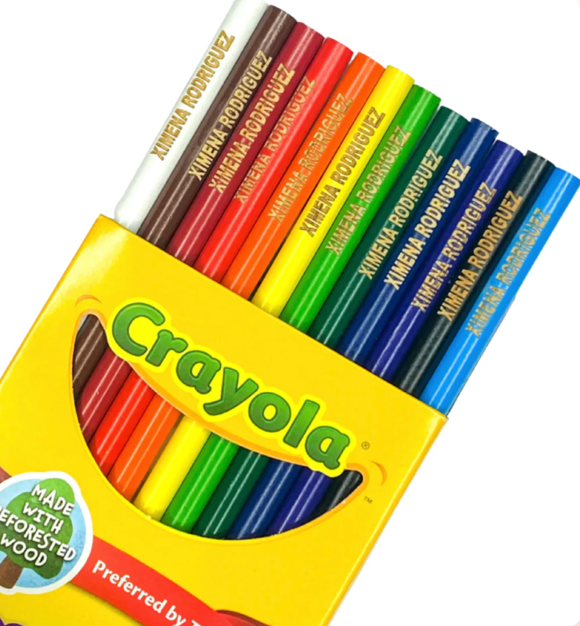 Engraved Crayola Colored Pencils