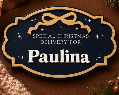 Christmas basket tag