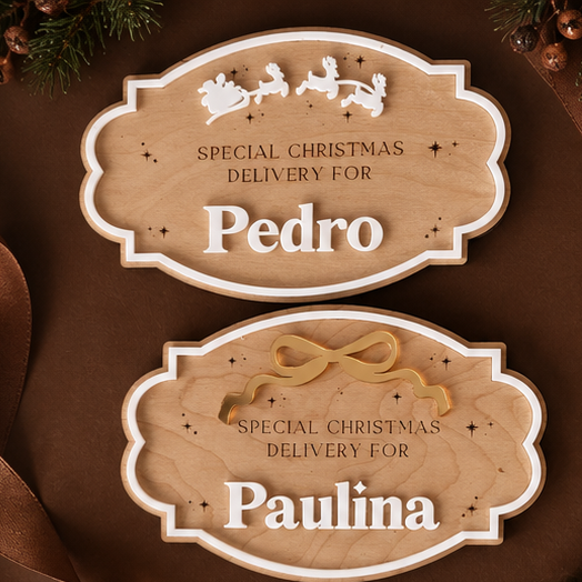 Christmas basket tag