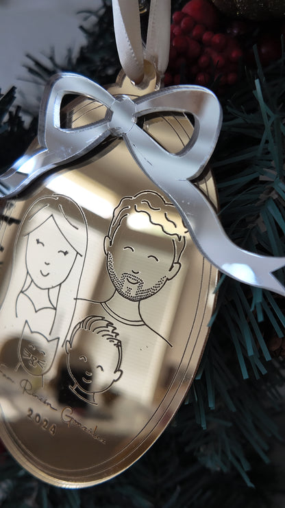 Custom Family Face Ornament