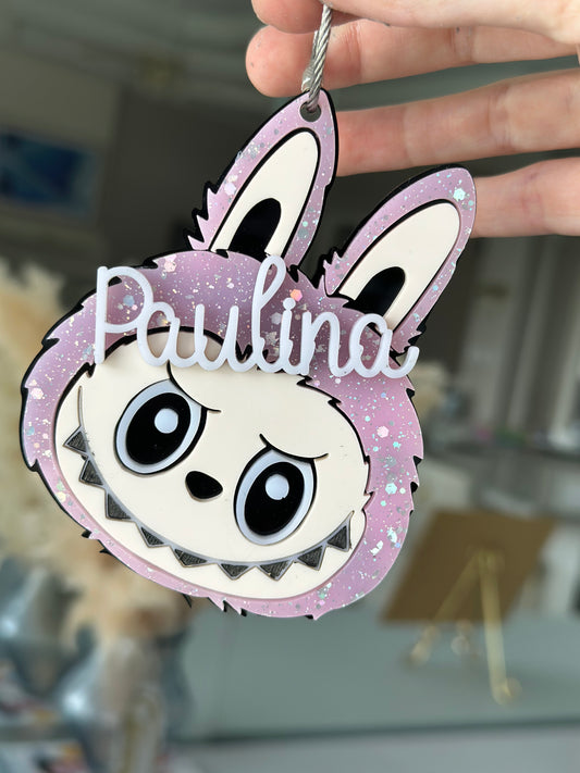 Sparkly labubu tag/keychain