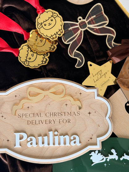 Christmas basket tag