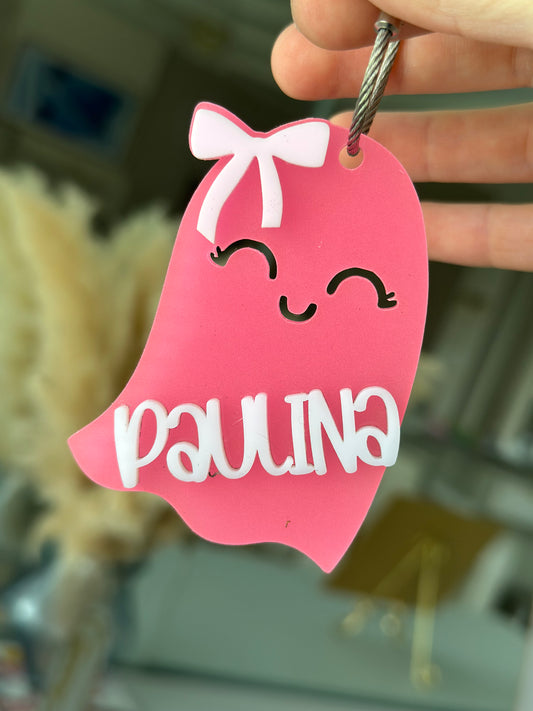 GLOW IN THE DARK GHOST TAG