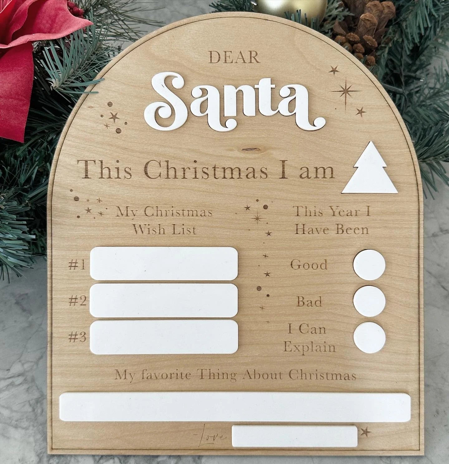 Santa Letter Dry Erase Board